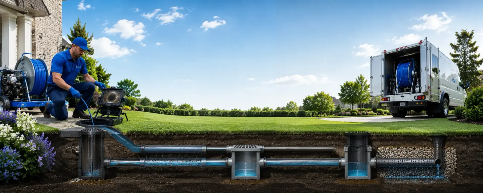 Outdoor drain cleaning information for Woodstock, CT